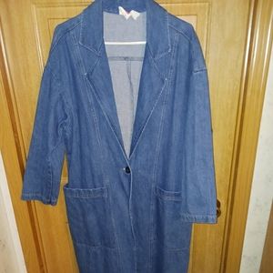 Woman's Long Denim Jacket